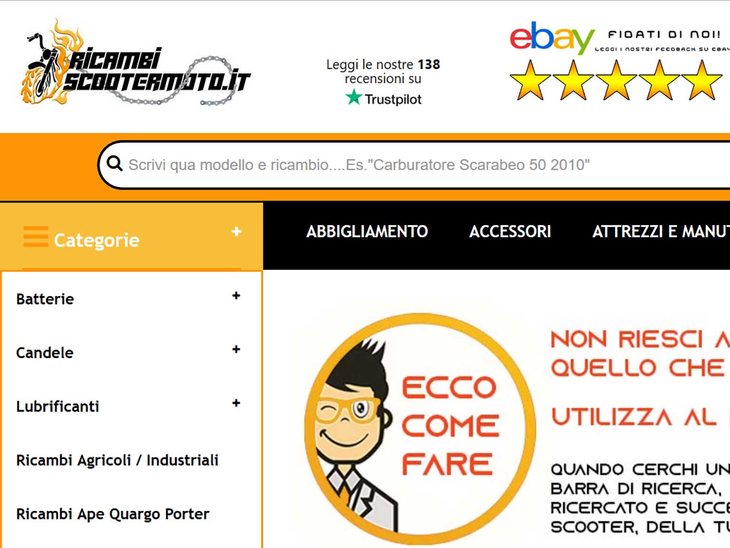 screen home ricambiscootermoto.it